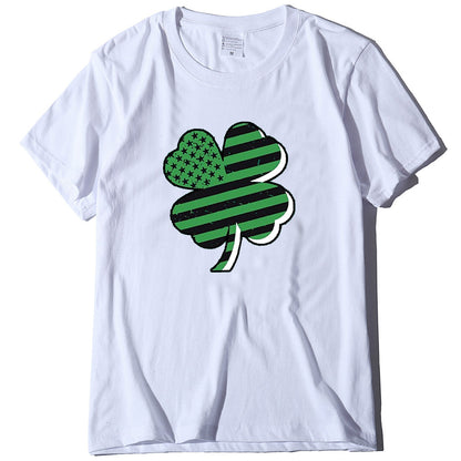 St Patricks Day Wholesale T Shirts Women Clothing Shamrock Printed