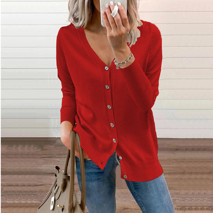 Wool Jumper V-Neck Jumper Jacket Women Wholesale