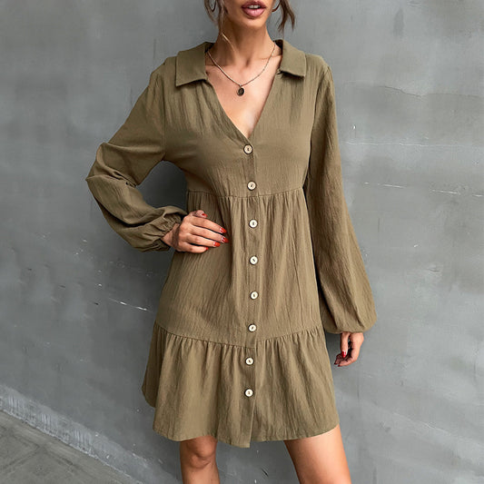 Women Pleated Shirt Dress Wholesale