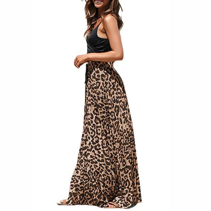 Ethnic Style Printed High Waist Long A-Line Dresses Wide Swing Wholesale Skirts Bohemian