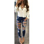 Women Wholesale Spring And Autumn Women'S Ripped Skinny Jeans