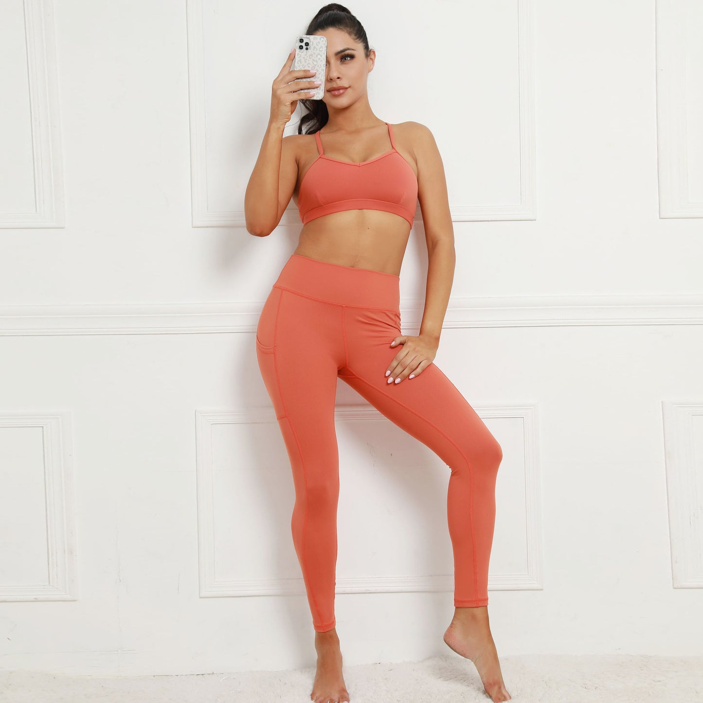 Solid Wholesale Workout Sets Bra + Leggings SO201286