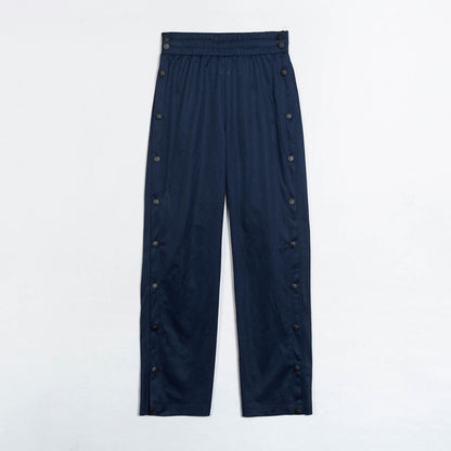 Sporty Loose Grid Wide Leg Pants