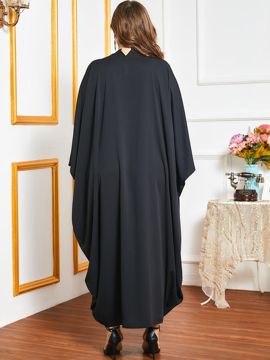 Robe Long Sleeve Loose Embroidered Curvy Dresses Wholesale Plus Size Clothing