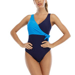 Colorblock Lace Up Design Backless Wholesale Swimsuit Vendors Womens Triangle Swimsuits