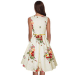 Sleeveless O Neck Floral Print Wholesale Swing Dresses For Women