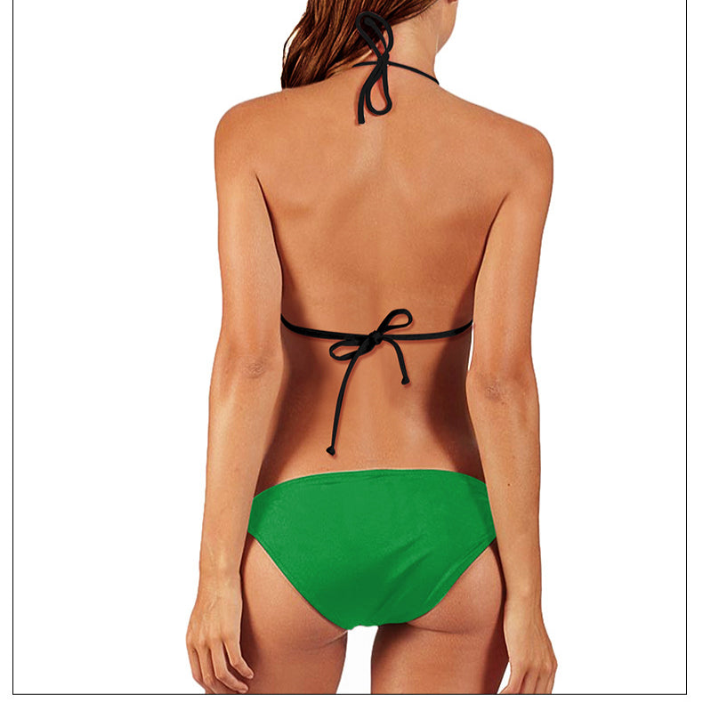 St. Patrick'S Day Printed Ladies Sexy Beach Bikini Wholesale Swimsuits Wholesale Women's Holiday Wear