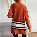 Fashion Women Long Sleeve Colorblock Long Sweater Lightweight Cardigan Wholesale Clothing Vendors