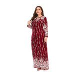 Printed Casual Long Sleeve Curvy Dresses Wholesale Plus Size Clothing