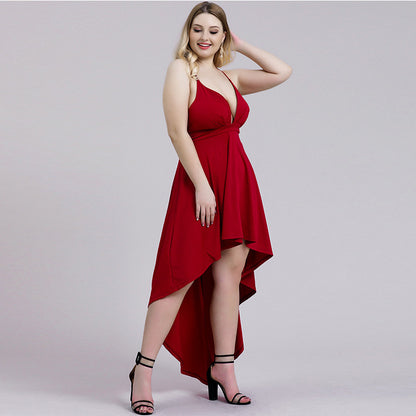 Sexy Lace Up Suspender Curvy Dresses Wholesale Plus Size Clothing