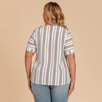 Plus Size Casual Striped Top Women Wholesale