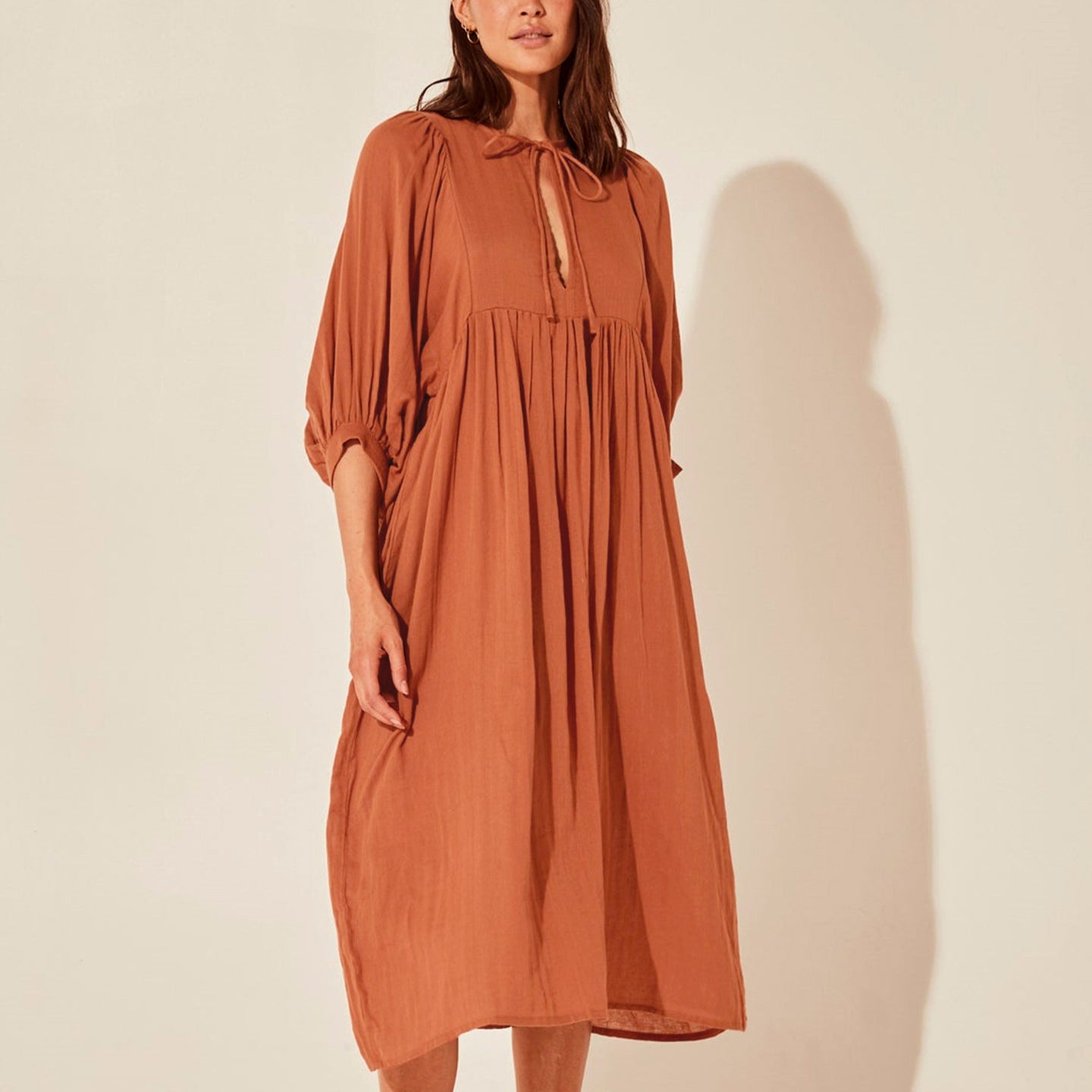 Lantern Sleeve Tie Rope Casual Dress Wholesale Dresses