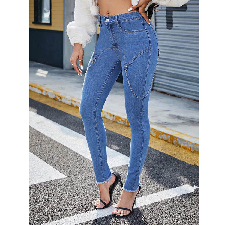 Women High Waist Stretchy Wholesale Denim Pants Jeans