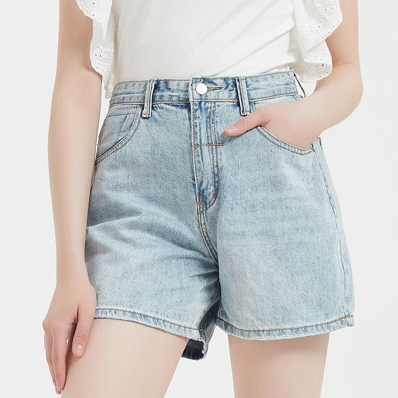 High Waist Loose Casual Slim Wholesale Denim Shorts Summer