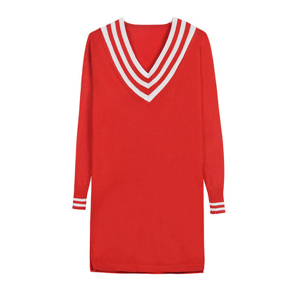 Long Sleeve Knitted Dress Women Wholesale