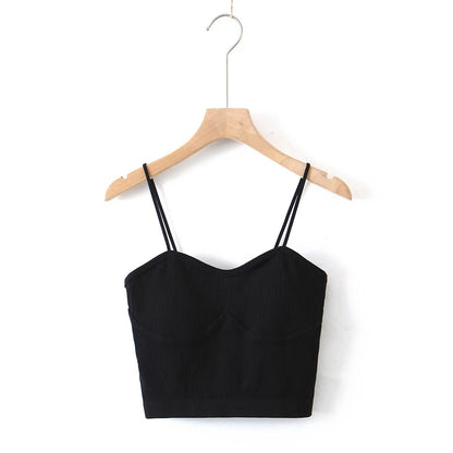 Sexy Slim Sling Solid Color Sleeveless Undershirt Wholesale Crop Tops