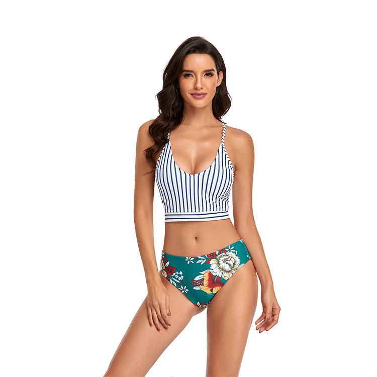 Bikini Sling Strap Printed Split Swimsuit Vendors Wholesale