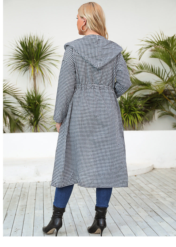 Plaid Plus Size Wholesale Coats Casual Long Coats Women'S Clothing Stores