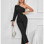 Hollow-Out Off Shoulder Slimming Wholesale Jumpsuits