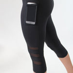 Seven-Point Running Side Pocket Mesh Yoga Pants Wholesale Leggings