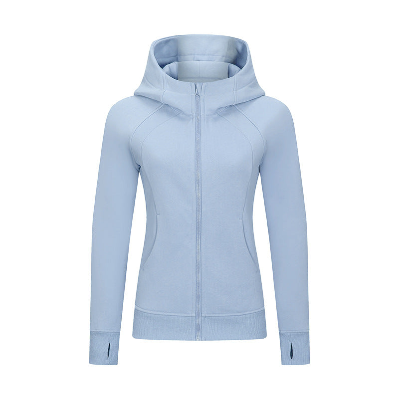 Slim Running Zipper Long Sleeve Fitness Hooded Jacket Wholesale Worktout Coats