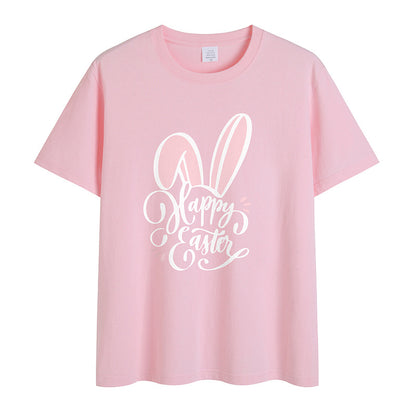 Women Fashion Easter Letter Print Wholesale T-shirts Summer