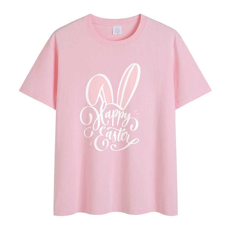 Women Fashion Easter Letter Print Wholesale T-shirts Summer