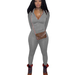 Women's Fashion Casual Solid Color Two-Piece Set Wholesale Womens Clothing