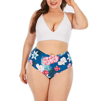 Halter Neck Crop Tops High Waisted Wholesale Plus Size Swimwear Bathing Suits