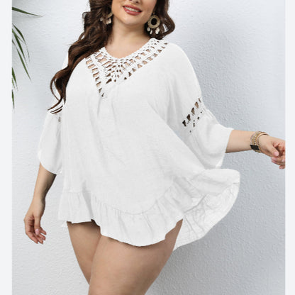 Crochet Tassel Hollow Out Wholesale Plus Size Bikini Cover Up