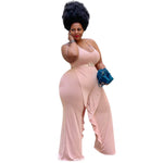 Ruffled Mopping Tie-Up Plus Size Jumpsuits And Rompers Wholesale For Valentine'S Day
