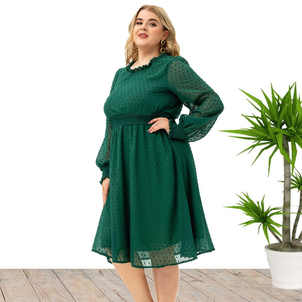 Plus Size Elegant Wholesale Slim Midi Dress