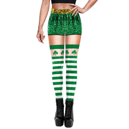 St Patricks Day Yoga Pants Sports Tight Fitness Wholesale Womens Leggings Wholesale Women's Holiday Wear