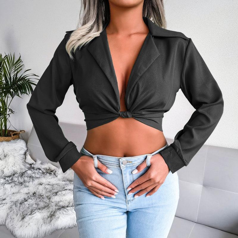 Pullover Solid Wholesale Crop Tops