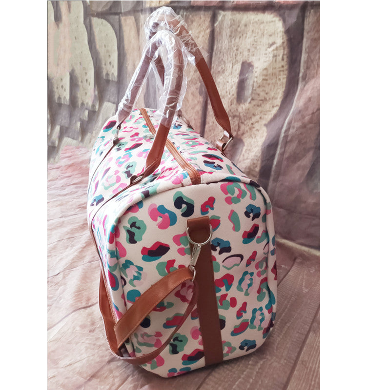 Leopard Print Colorful Travel Portable Bag Womens Boutique Wholesale