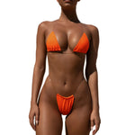Women Wholesale Sexy Pure Color Transparent Sling Bikini