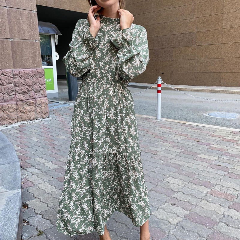 Swing Floral Wholesale Long Sleeve Maxi Dress