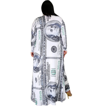 Dollar Print Wholesale Plus Size Sets For Women