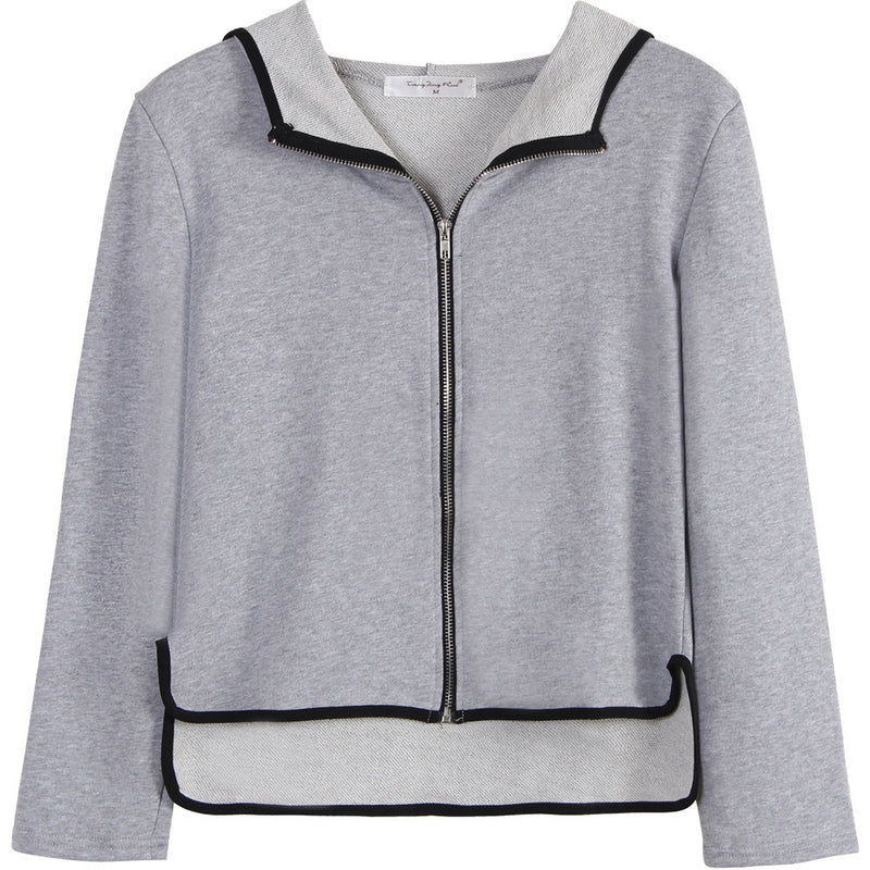 Hooded Collar Cardigan Sweater Short Women Wholesale