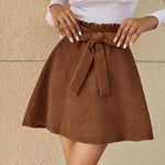 Casual Waist Belt Short Corduroy High Waist Skirt Wholesale Women Clothing