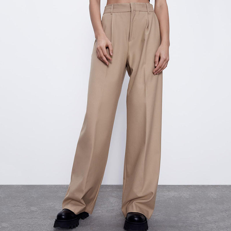 Women'S Straight Pants Drape Casual Wide Leg Trouser Wholesale Pants