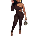 Sexy Long Sleeve One Shoulder Women Jump-Suits Wholesale Jumpsuits