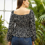 One-Shoulder Floral T-Shirt Curvy Tunic Tops Wholesale Plus Size Clothing