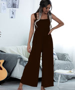 Sling Loose Solid Color Wide Leg Womens Jump Suit Casual Wholesale Jumpsuits
