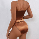 Chain Sling Plain Sleeveless Sexy Wholesale Bodysuits For Women Summer