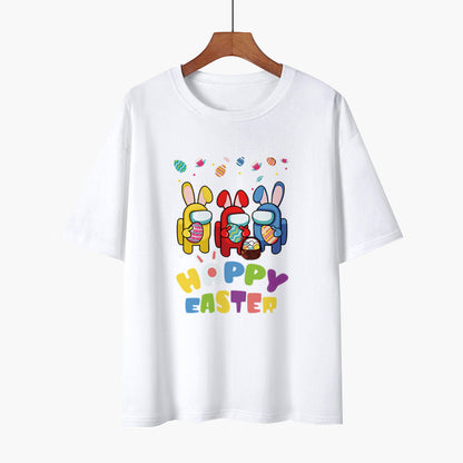 Short Sleeve Easter Graphic Print Wholesale T-shirt Tops Summer