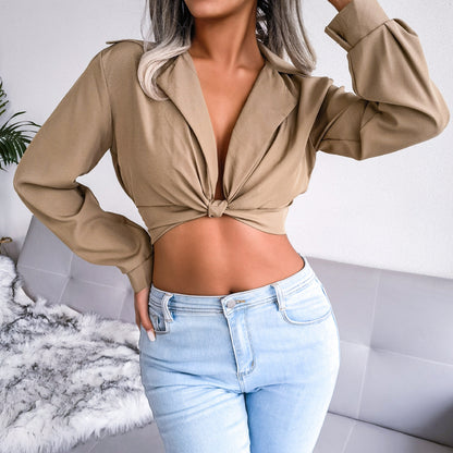 Pullover Solid Wholesale Crop Tops