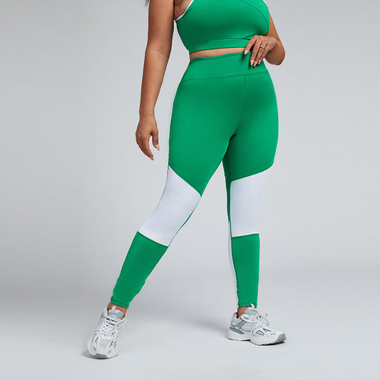 Colorblock Slimming Nude Wholesale Plus Size Athletic Wear