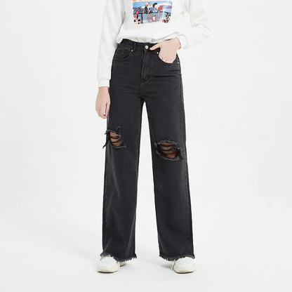 Horn Wide-Legged Jeans Trousers Pants Boutique Jeans Wholesale