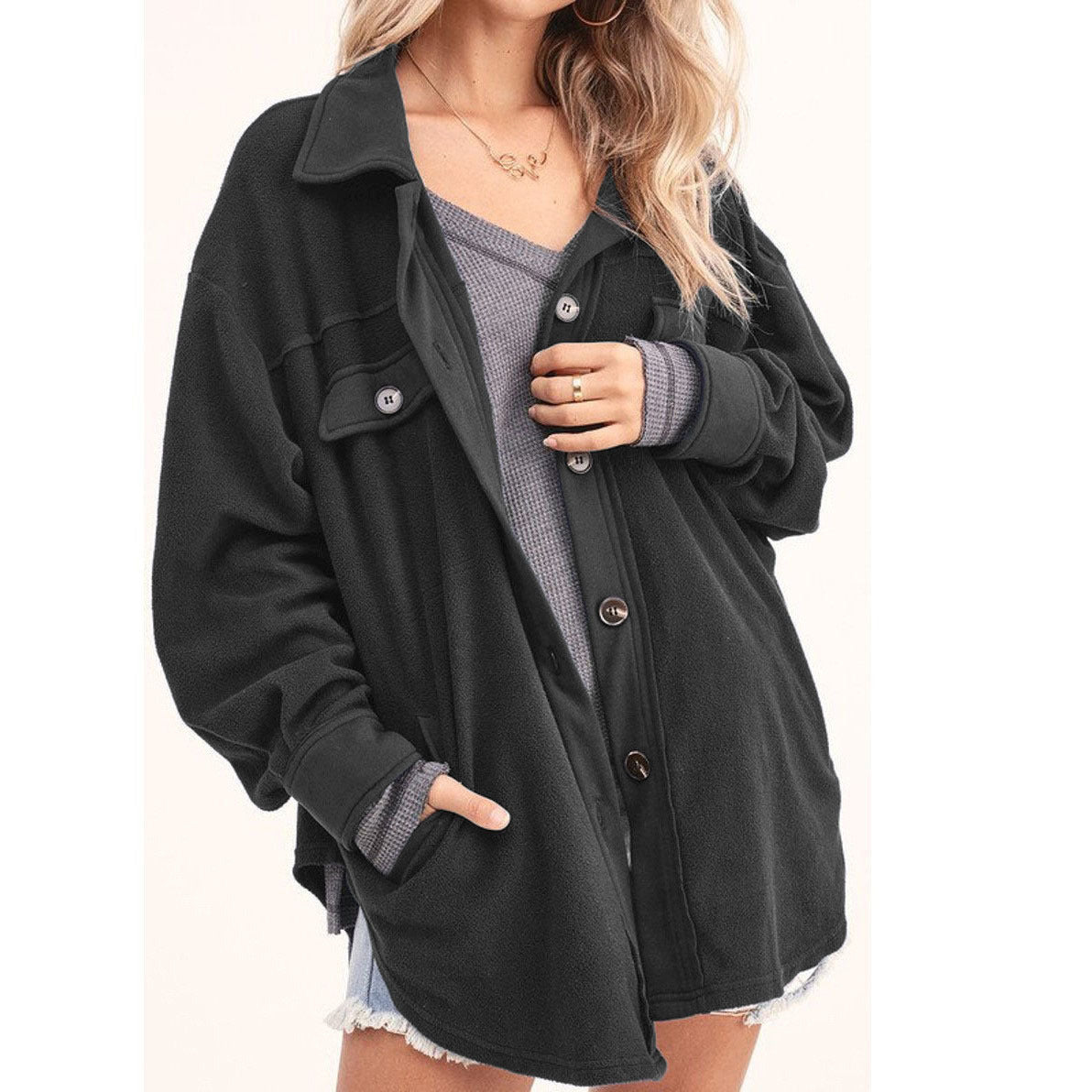 Lapel Rocker Jacket Wholesale Women Clothing